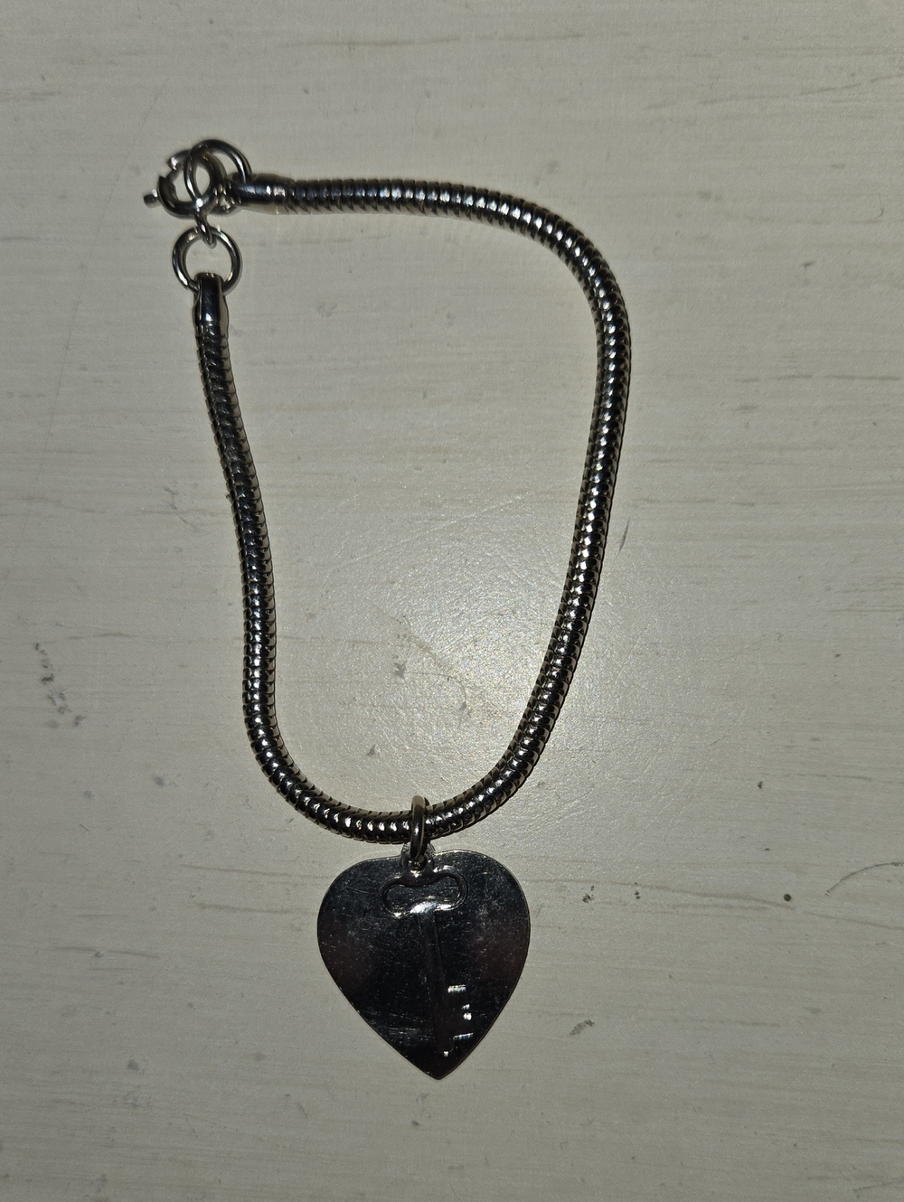 Sterling Silver Heart Charm Bracelet - Silver Women Jewelry